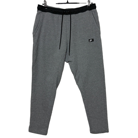 Nike Joggers Mens Large Gray Black Modern Tapered Sweatpants 32x28 Gym Workout - Picture 1 of 11